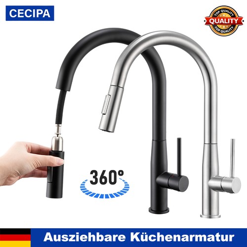 Edelstahl küchenarmatur mit - edelstahl,